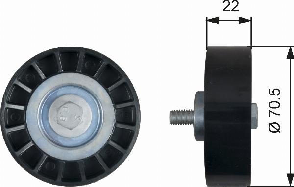 GATES T36607 - Rola ghidare / conducere, curea transmisie aaoparts.ro