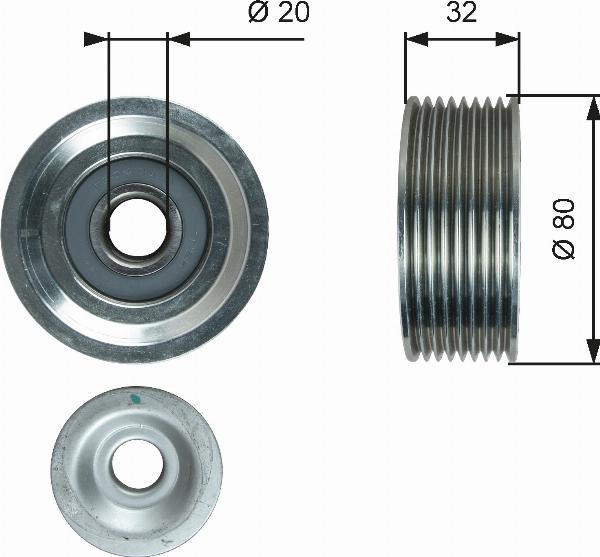 GATES T36631 - Rola ghidare / conducere, curea transmisie aaoparts.ro