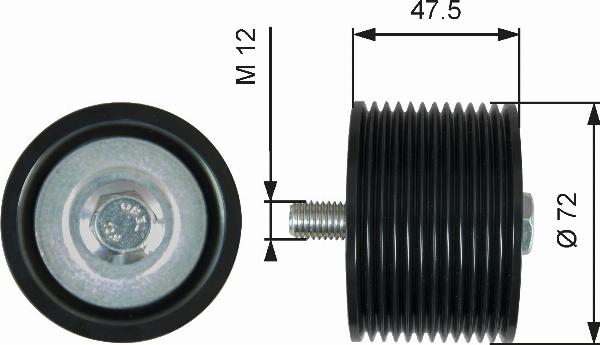 GATES T36627 - Rola ghidare / conducere, curea transmisie aaoparts.ro