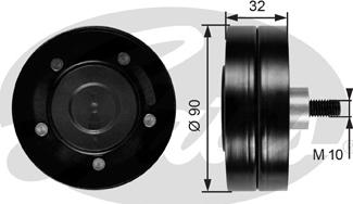 Gates T36187 - Rola ghidare / conducere, curea transmisie aaoparts.ro