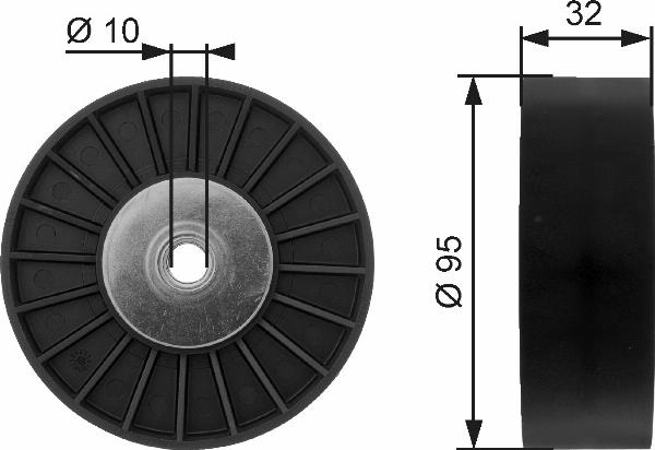 GATES T36135 - Rola ghidare / conducere, curea transmisie aaoparts.ro