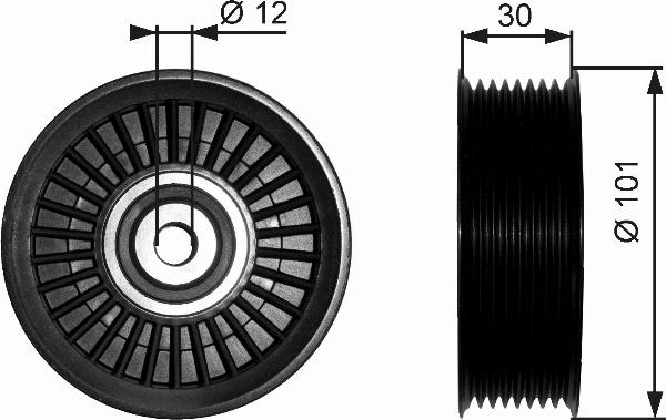 GATES T36170 - Rola ghidare / conducere, curea transmisie aaoparts.ro