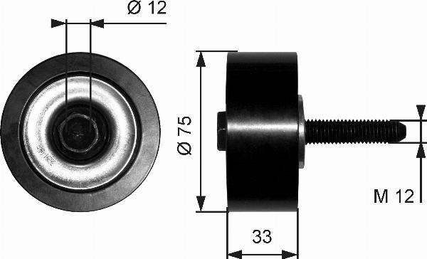 GATES T36291 - Rola ghidare / conducere, curea transmisie aaoparts.ro