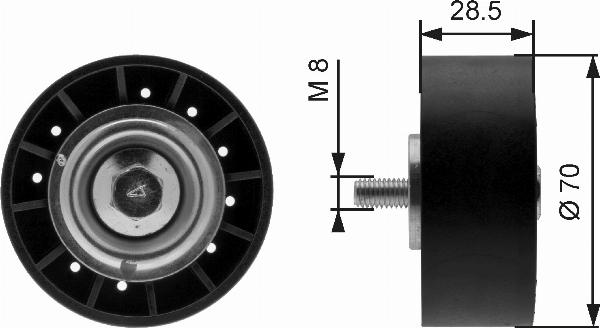 GATES T36211 - Rola ghidare / conducere, curea transmisie aaoparts.ro