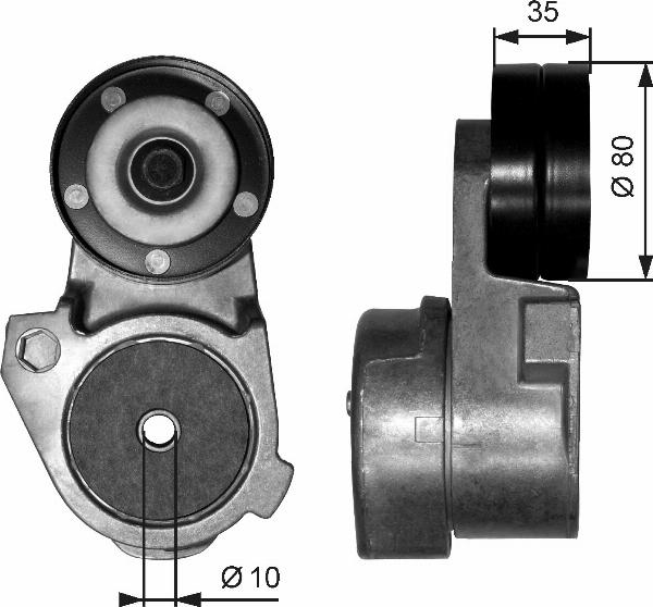GATES T38563 - Intinzator curea, curea distributie aaoparts.ro