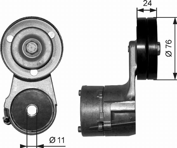 GATES T38562 - Intinzator curea, curea distributie aaoparts.ro