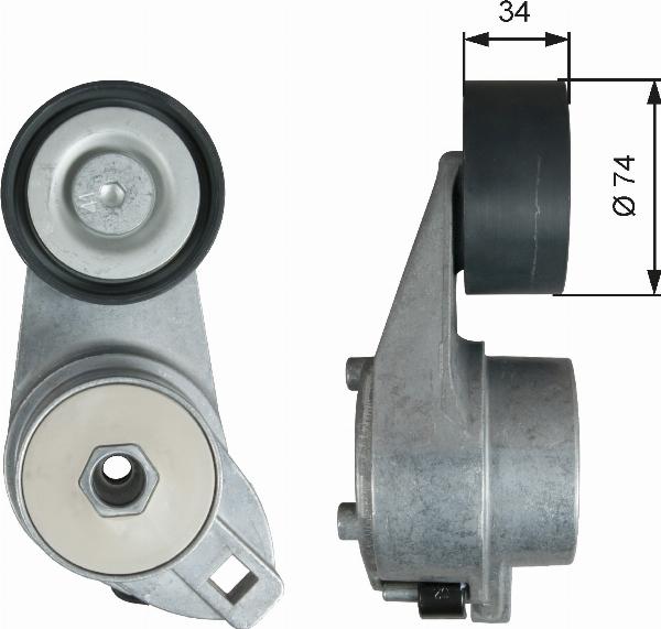 GATES T38580 - Intinzator curea, curea distributie aaoparts.ro