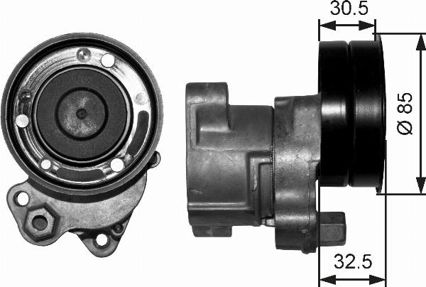 GATES T38572 - Intinzator curea, curea distributie aaoparts.ro