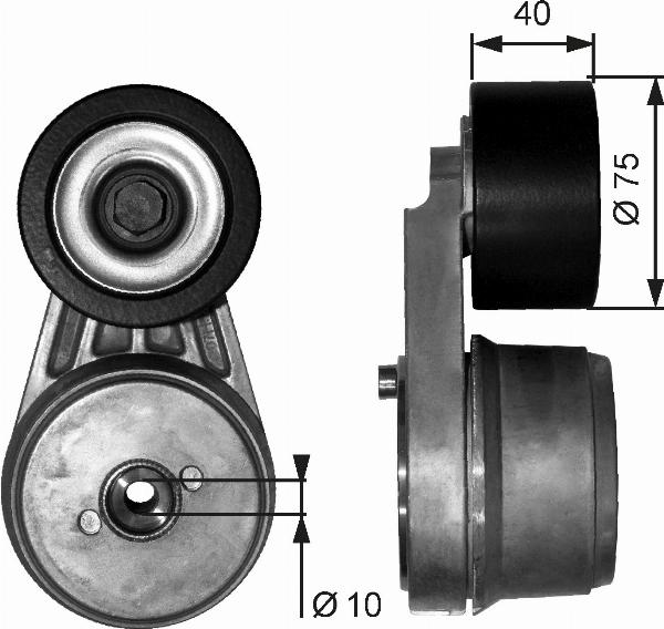 GATES T38642 - Intinzator curea, curea distributie aaoparts.ro
