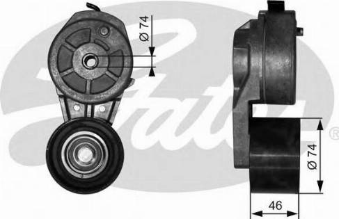 GATES T38651 - Intinzator curea, curea distributie aaoparts.ro