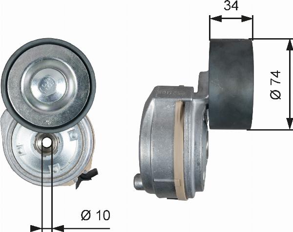 GATES T38638 - Intinzator curea, curea distributie aaoparts.ro