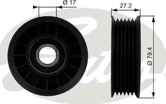 Gates T38009 - Rola ghidare / conducere, curea transmisie aaoparts.ro