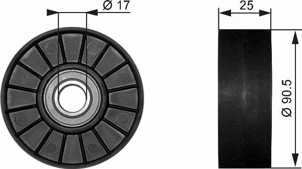 GATES T38007 - Rola ghidare / conducere, curea transmisie aaoparts.ro