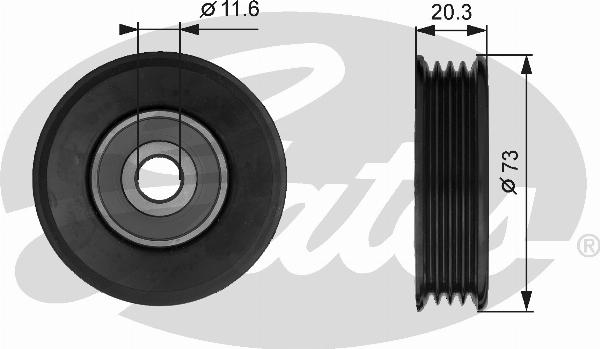 GATES T38031 - Rola ghidare / conducere, curea transmisie aaoparts.ro