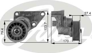 Gates T38158 - Intinzator curea, curea distributie aaoparts.ro