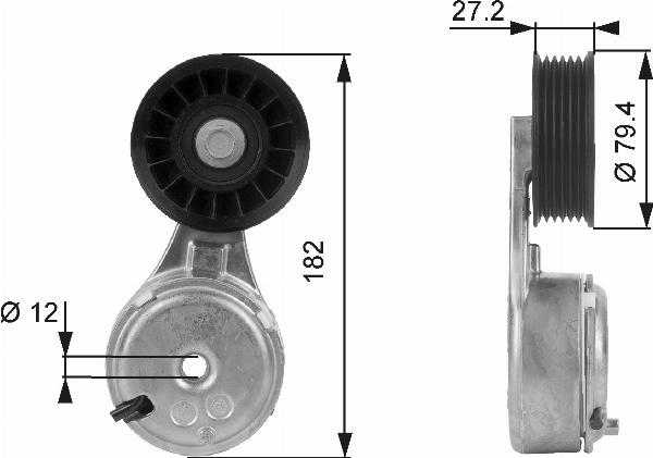 GATES T38104 - Intinzator curea, curea distributie aaoparts.ro