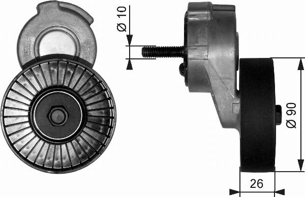 GATES T38113 - Intinzator curea, curea distributie aaoparts.ro