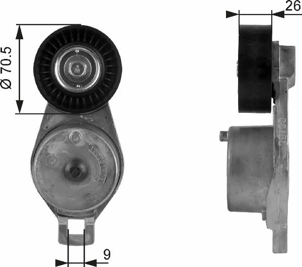 GATES T38185 - Intinzator curea, curea distributie aaoparts.ro