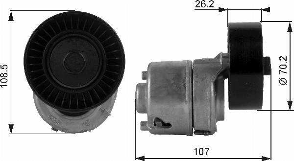 GATES T38215 - Intinzator curea, curea distributie aaoparts.ro