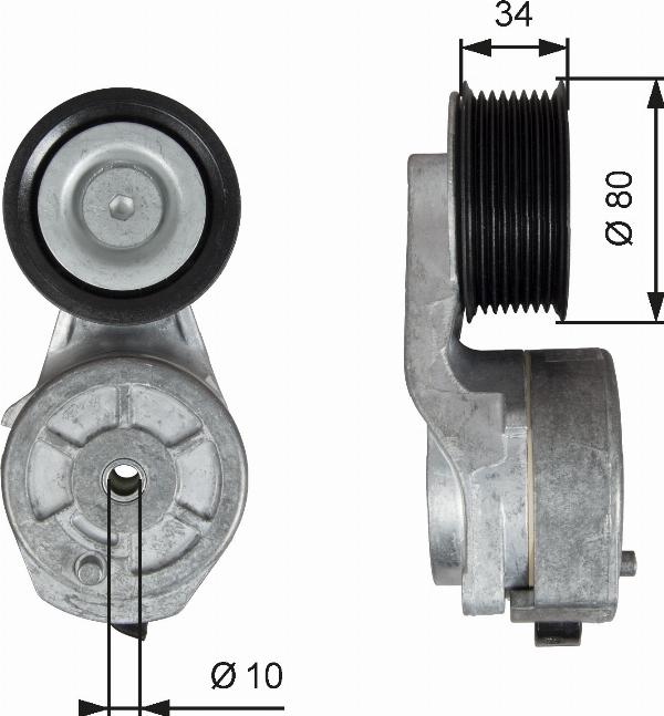 GATES T38704 - Intinzator curea, curea distributie aaoparts.ro