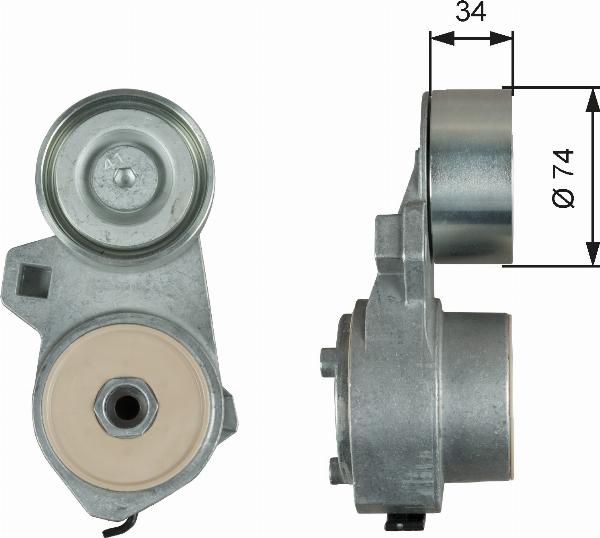 GATES T38717 - Intinzator curea, curea distributie aaoparts.ro