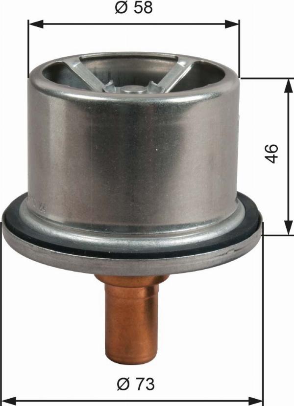 GATES TH51287G1 - Termostat,lichid racire aaoparts.ro