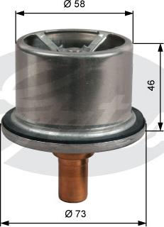 Gates TH51287G1 - Termostat,lichid racire aaoparts.ro