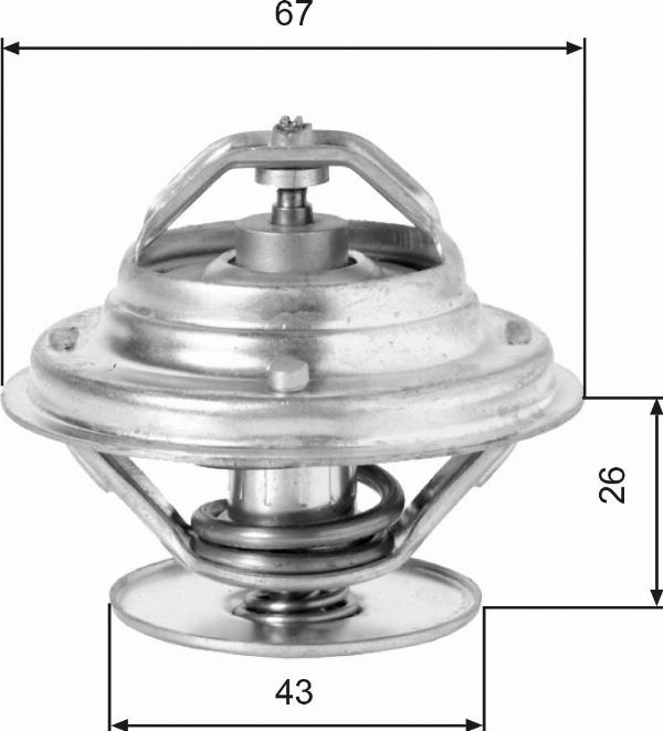 GATES TH05586G1 - Termostat,lichid racire aaoparts.ro