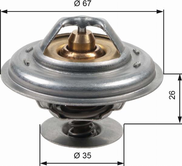GATES TH13287G1 - Termostat,lichid racire aaoparts.ro