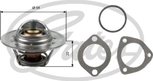 Gates TH12792G1 - Termostat,lichid racire aaoparts.ro