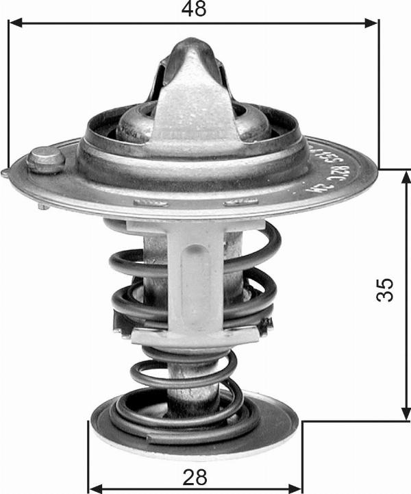 GATES TH30082G1 - Termostat,lichid racire aaoparts.ro