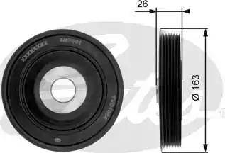 GATES TVD1064 - Fulie curea, arbore cotit aaoparts.ro