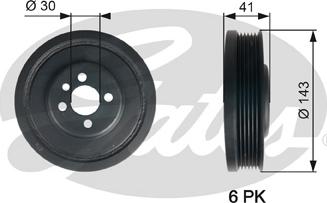 Gates TVD1001 - Fulie curea, arbore cotit aaoparts.ro