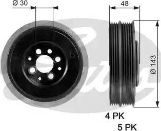 GATES TVD1015 - Fulie curea, arbore cotit aaoparts.ro