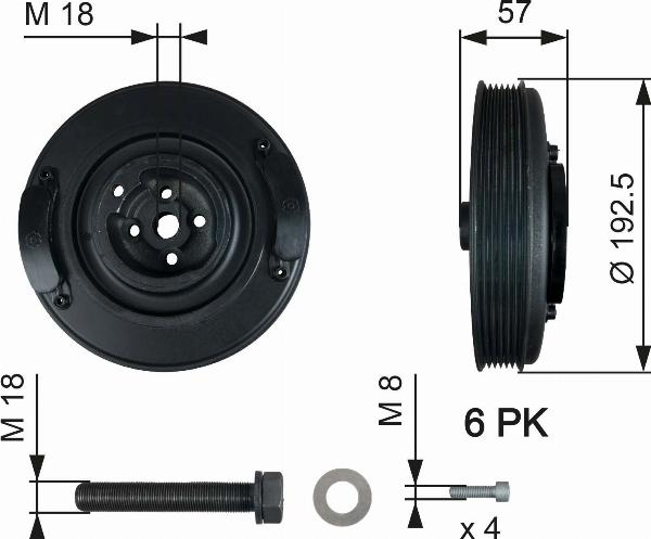 GATES TVD1033A - Fulie curea, arbore cotit aaoparts.ro
