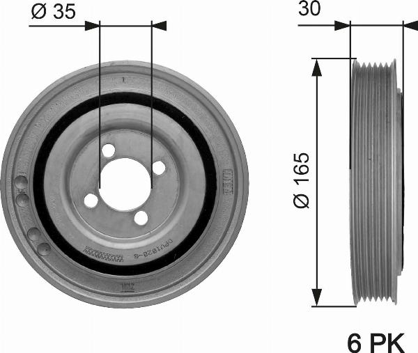 GATES TVD1032 - Fulie curea, arbore cotit aaoparts.ro