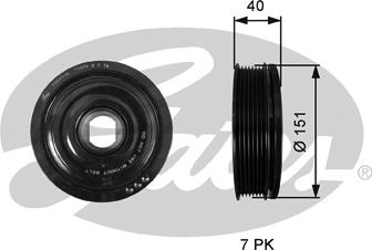 Gates TVD1110 - Fulie curea, arbore cotit aaoparts.ro