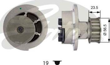 GATES WP0021 - Pompa apa aaoparts.ro