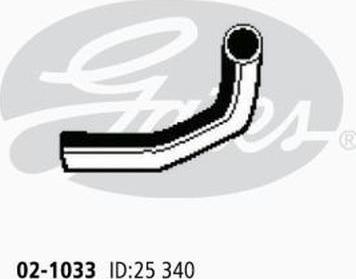 GATES 02-1033 - Furtun radiator aaoparts.ro