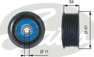 GATES 36517 - Rola ghidare / conducere, curea transmisie aaoparts.ro