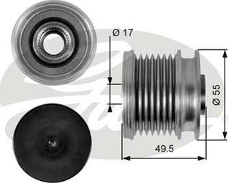 GATES OAP7086 - Fulie, alternator aaoparts.ro