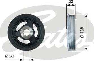 GATES TVD1061 - Fulie curea, arbore cotit aaoparts.ro