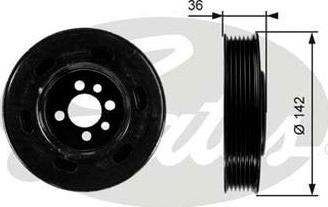 GATES TVD1009 - Fulie curea, arbore cotit aaoparts.ro