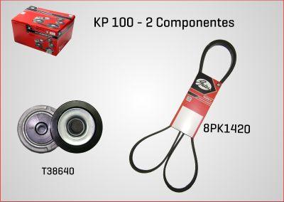 GATES KP100 - Set curea transmisie cu caneluri aaoparts.ro