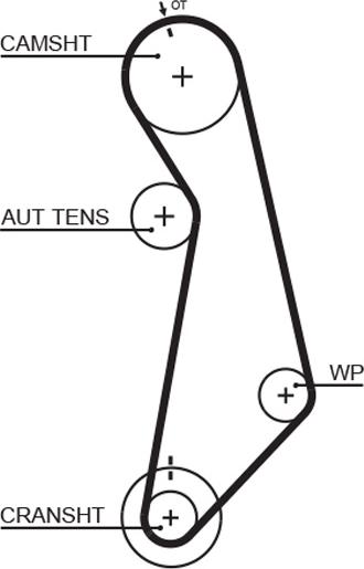 GATES T296 - Curea de distributie aaoparts.ro