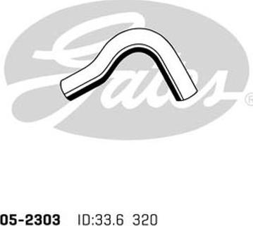 GATES 05-2303 - Furtun radiator aaoparts.ro