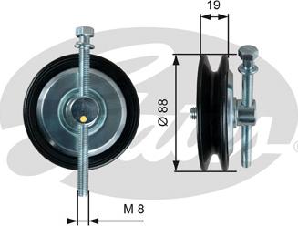 GATES T39361 - Intinzator, Curea trapezoidal aaoparts.ro