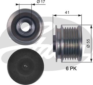 GATES OAP7115 - Fulie, alternator aaoparts.ro
