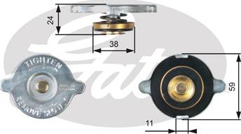 GATES RC107 - Buson,radiator aaoparts.ro