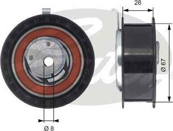 GATES T43052 - Rola intinzator,curea distributie aaoparts.ro